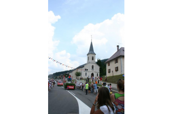 l'Eglise de Lélex lors du passage du Tour de France D GABRIEL-ROBEZ